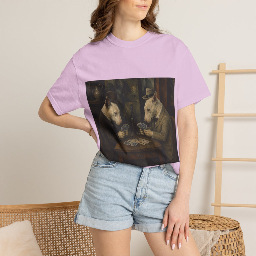 Bull Terrier The Card Players — after Paul Cezanne, c.1895 | Garment-Dyed Tee
