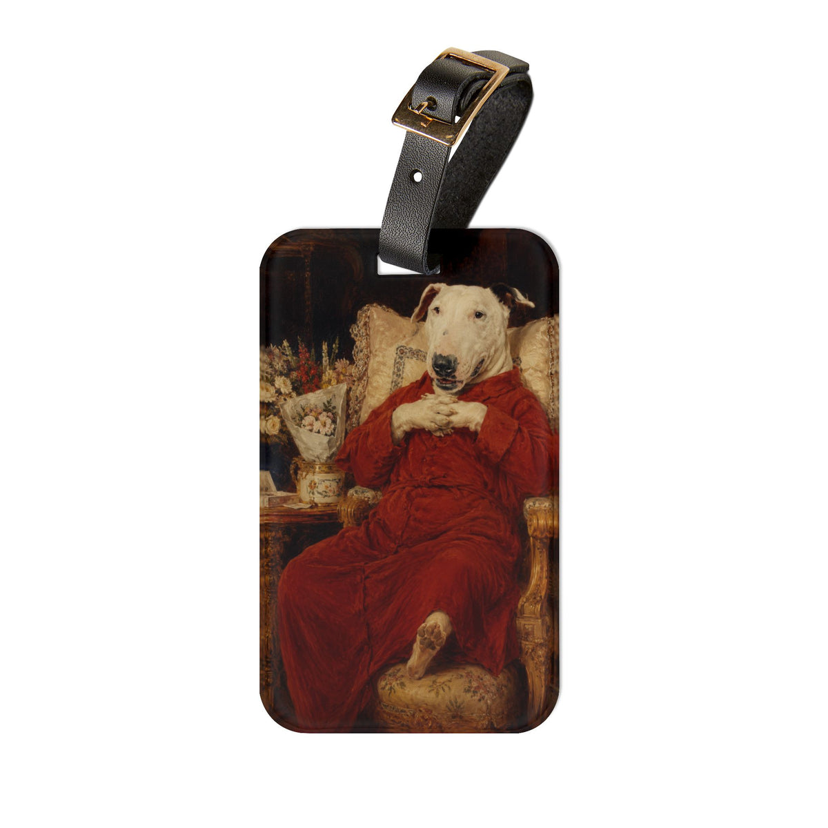 Bull Terrier A Happy Birthday — after Antonio Casanova y Estorach, c.1890 | Luggage Tag