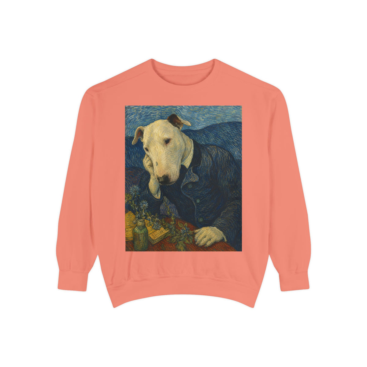 Bull Terrier Portrait of Doctor Gachet — after Vincent van Gogh, 1890 | Crewneck
