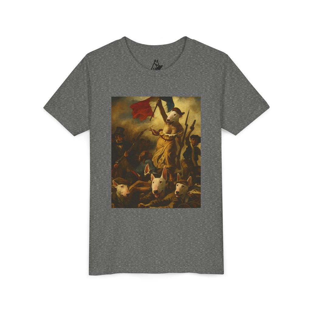 Bull Terrier Liberty Leading the People — after Eugene Delacroix, 1830 | Youth Tee