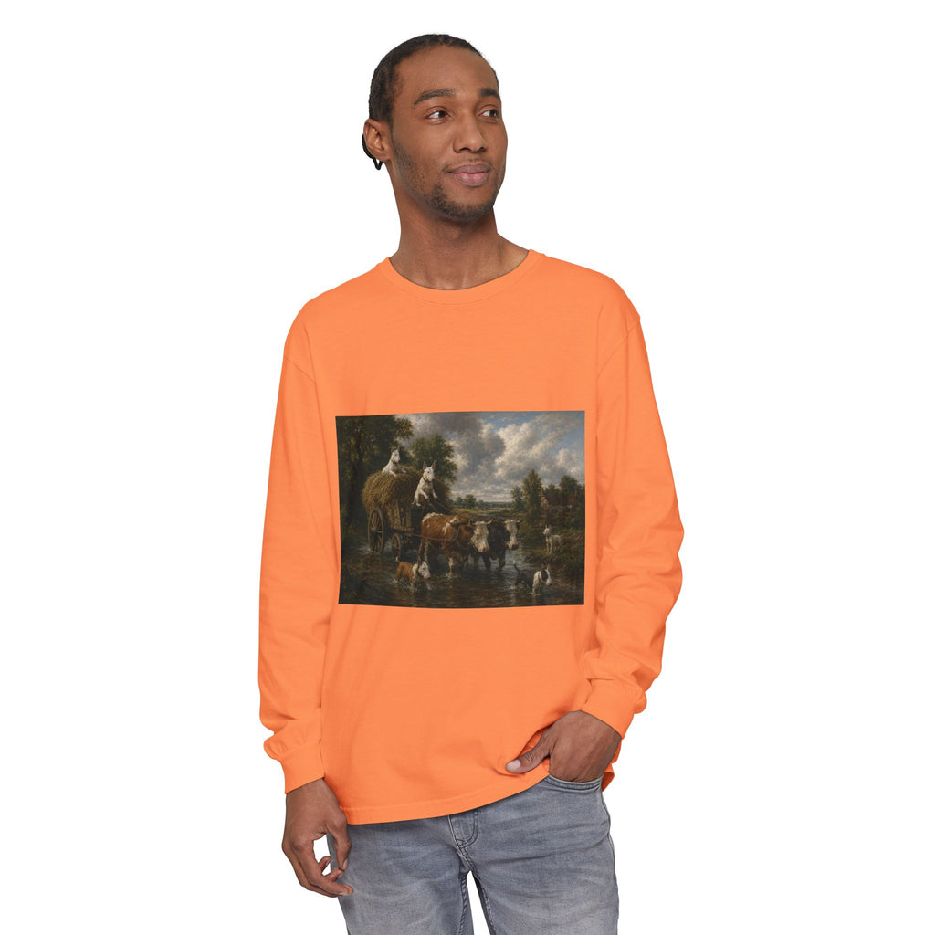 Bull Terrier The Hay Wain — after John Constable, 1821 | Long Sleeve