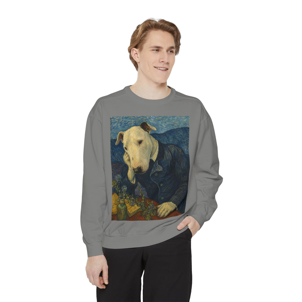 Bull Terrier Portrait of Doctor Gachet — after Vincent van Gogh, 1890 | Crewneck