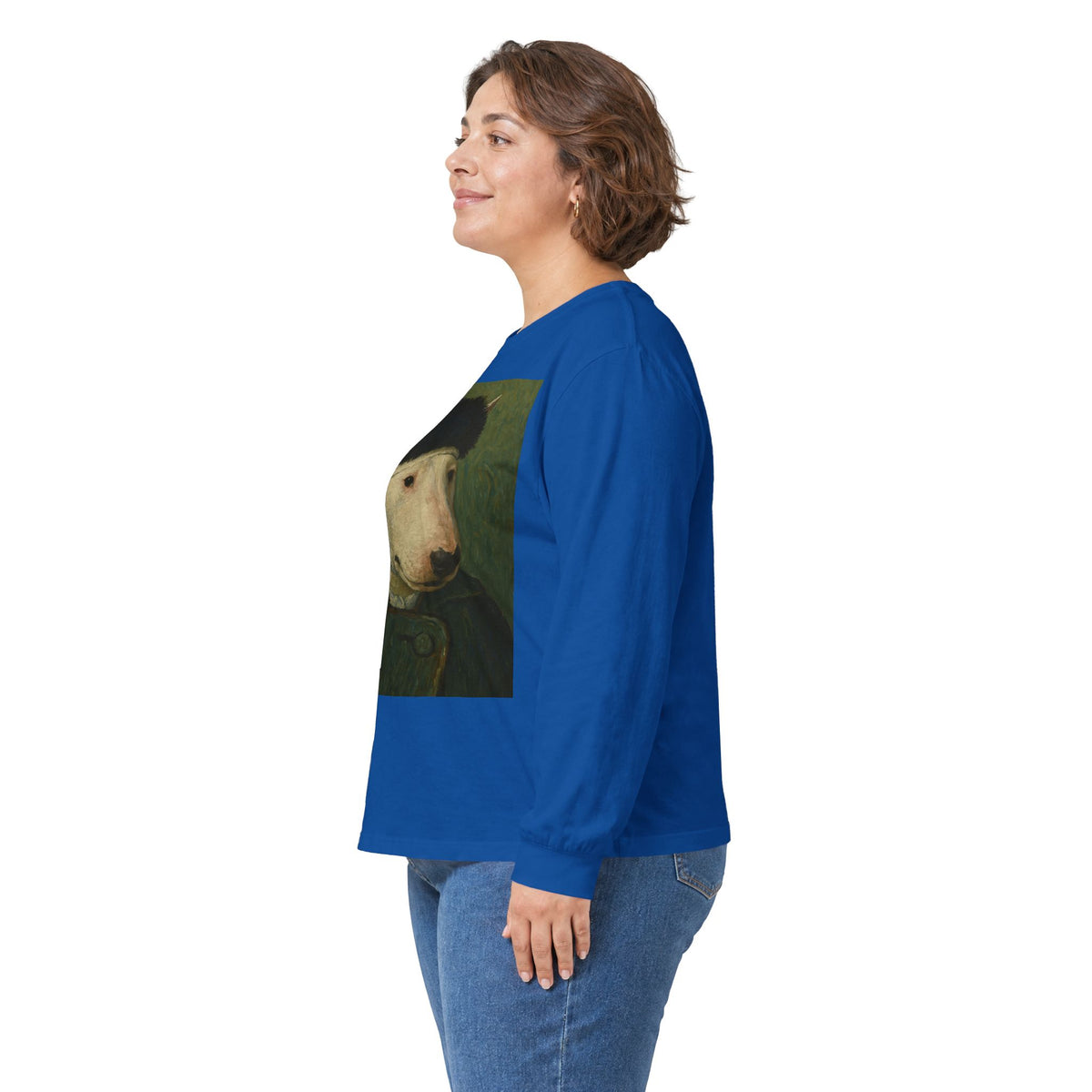 Bull Terrier Self Portrait Bandaged Ear — after Vincent van Gogh, 1889 | Long Sleeve