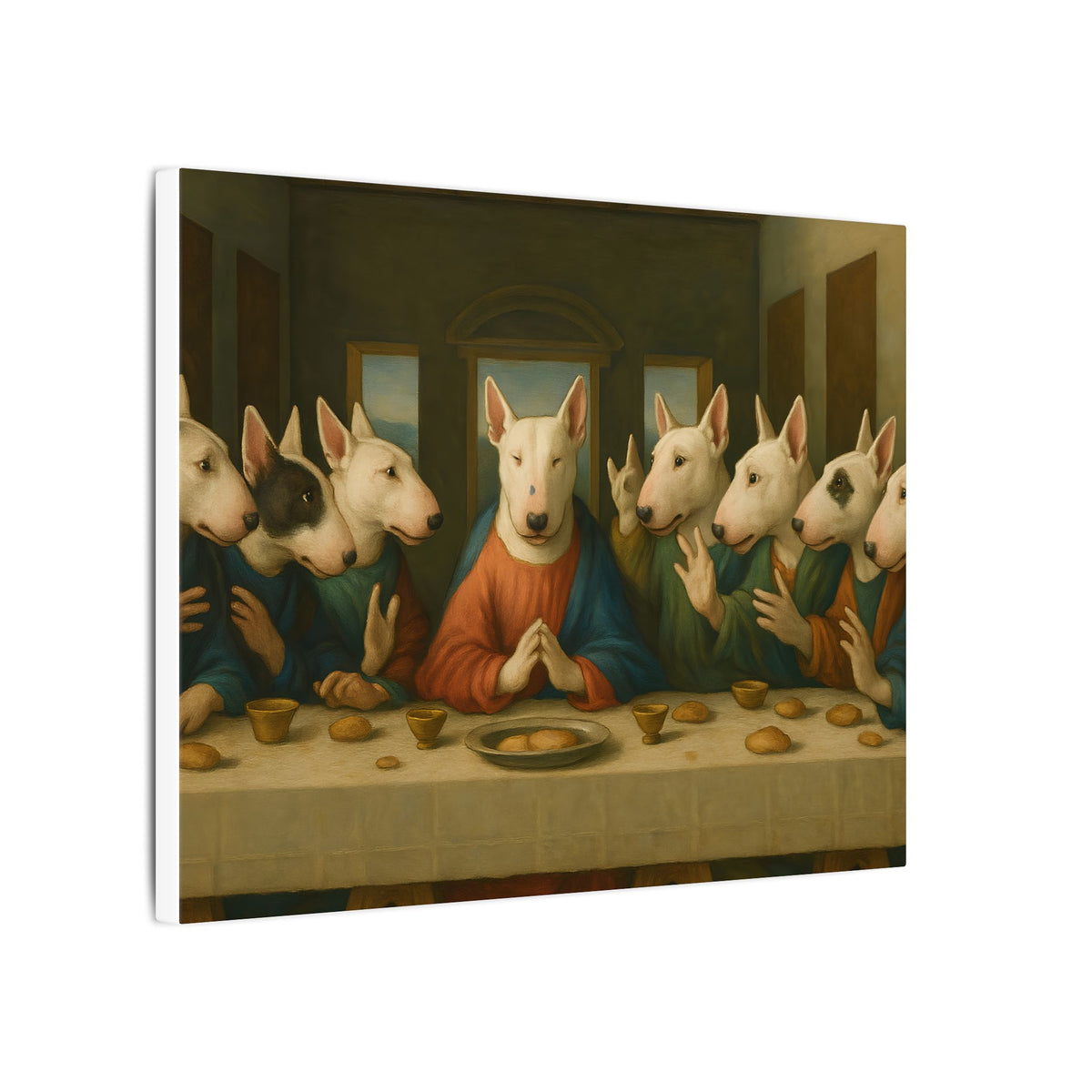 Bull Terrier The Last Supper — after Leonardo da Vinci, 1498 | Canvas