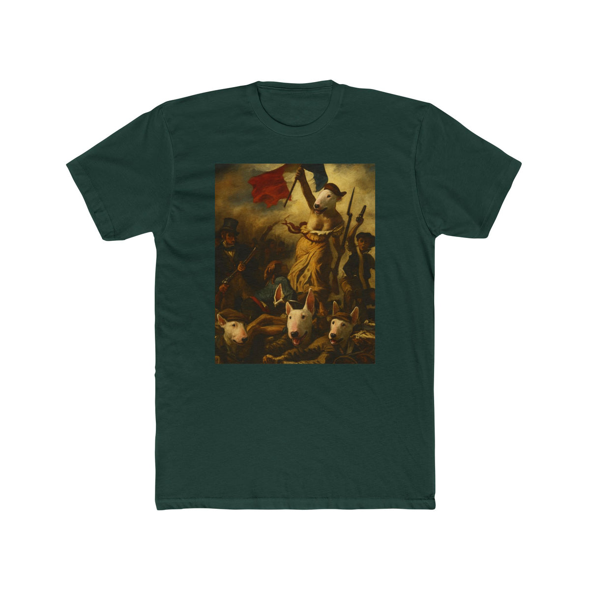 Bull Terrier Liberty Leading The People — after Eugene Delacroix, 1830 | Tee
