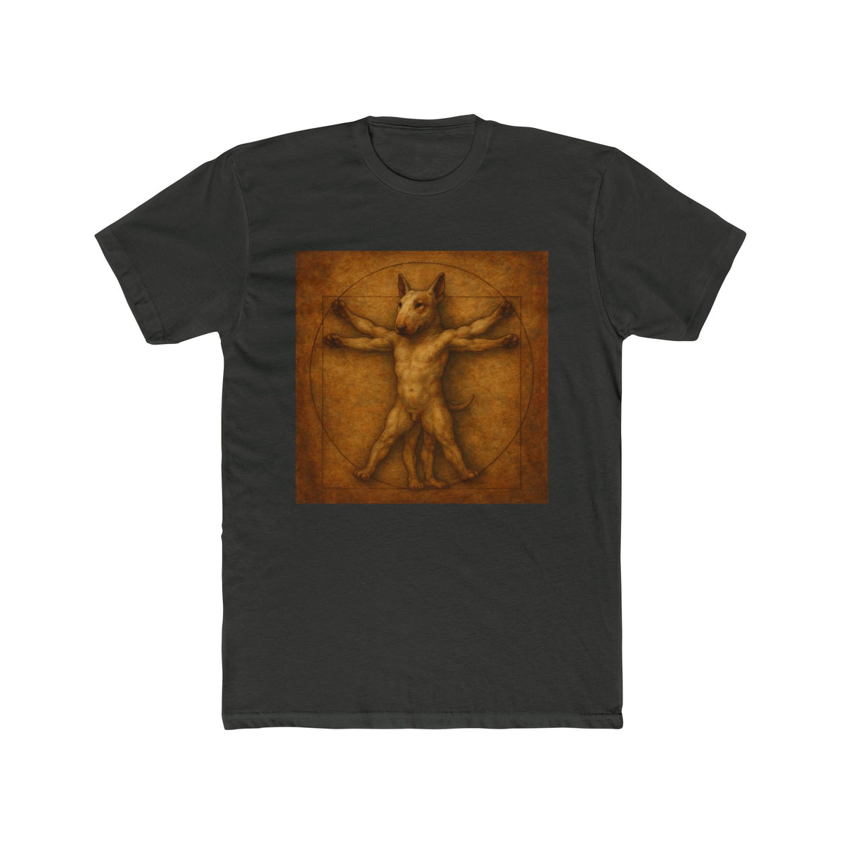Bull Terrier Vitruvian Man — after Leonardo da Vinci, c.1490 | Tee