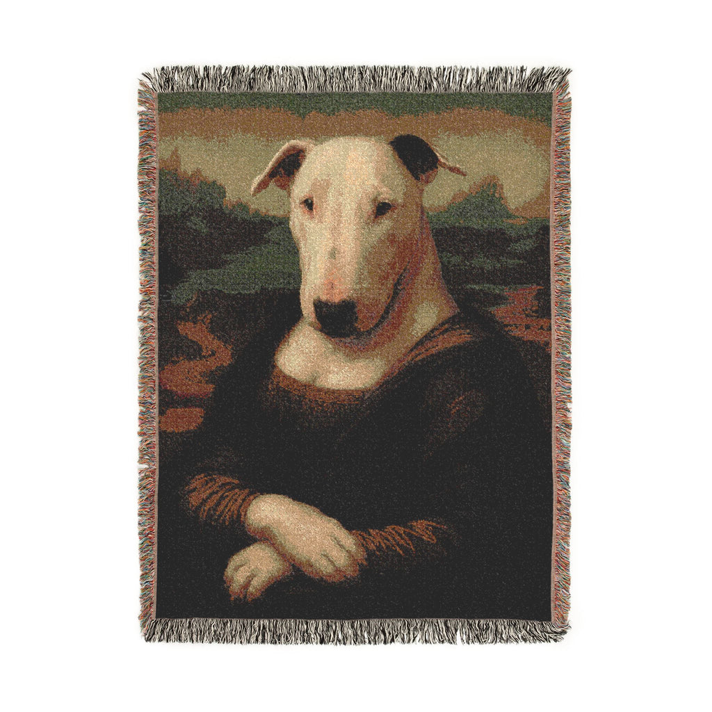 Bull Terrier Mona Lisa — after Leonardo da Vinci, c.1503 | Blanket