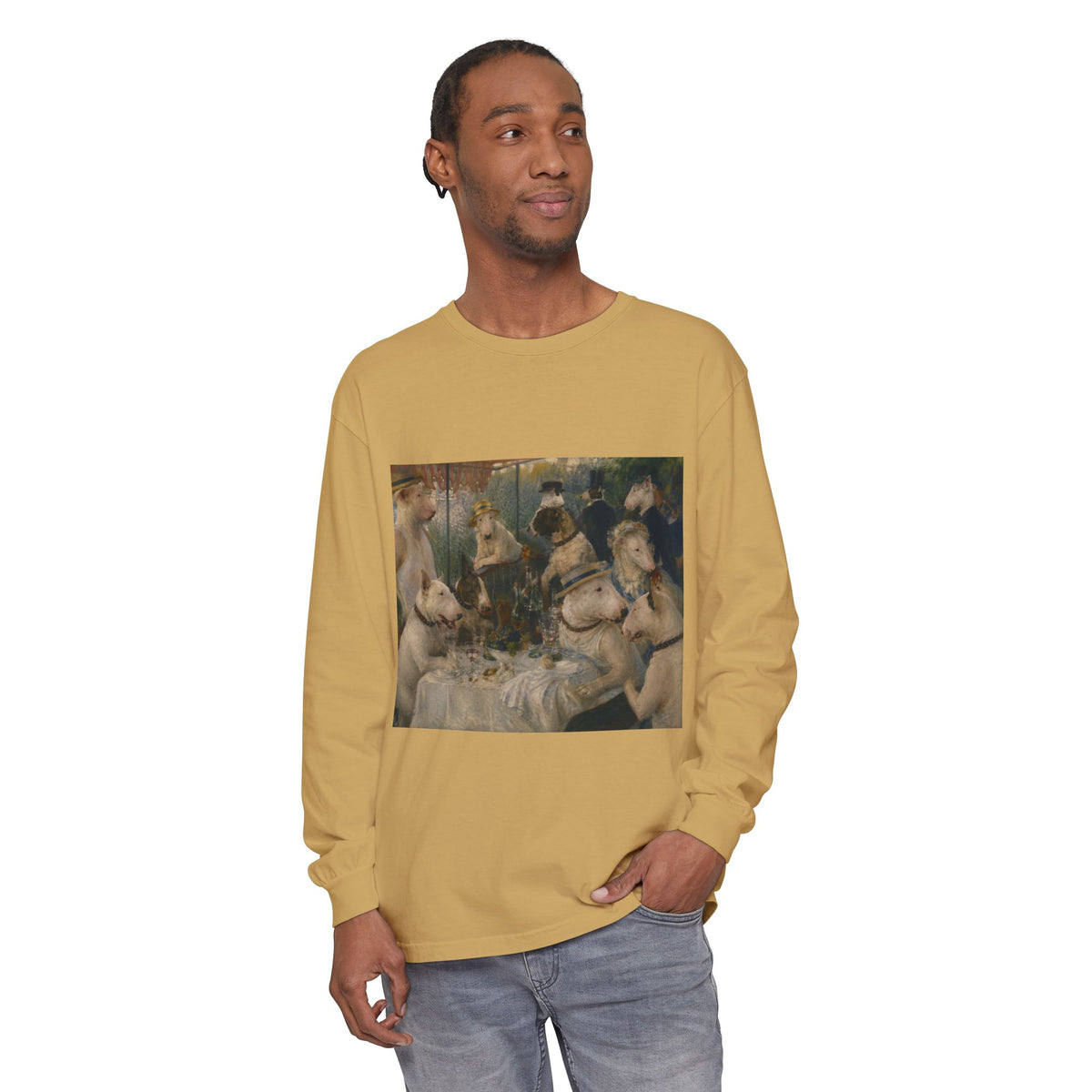 Bull Terrier Luncheon of the Boating Party — after Pierre-Auguste Renoir, 1881 | Long Sleeve