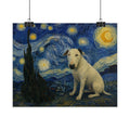 Bull Terrier Starry Night — after Vincent van Gogh, 1889 | Print