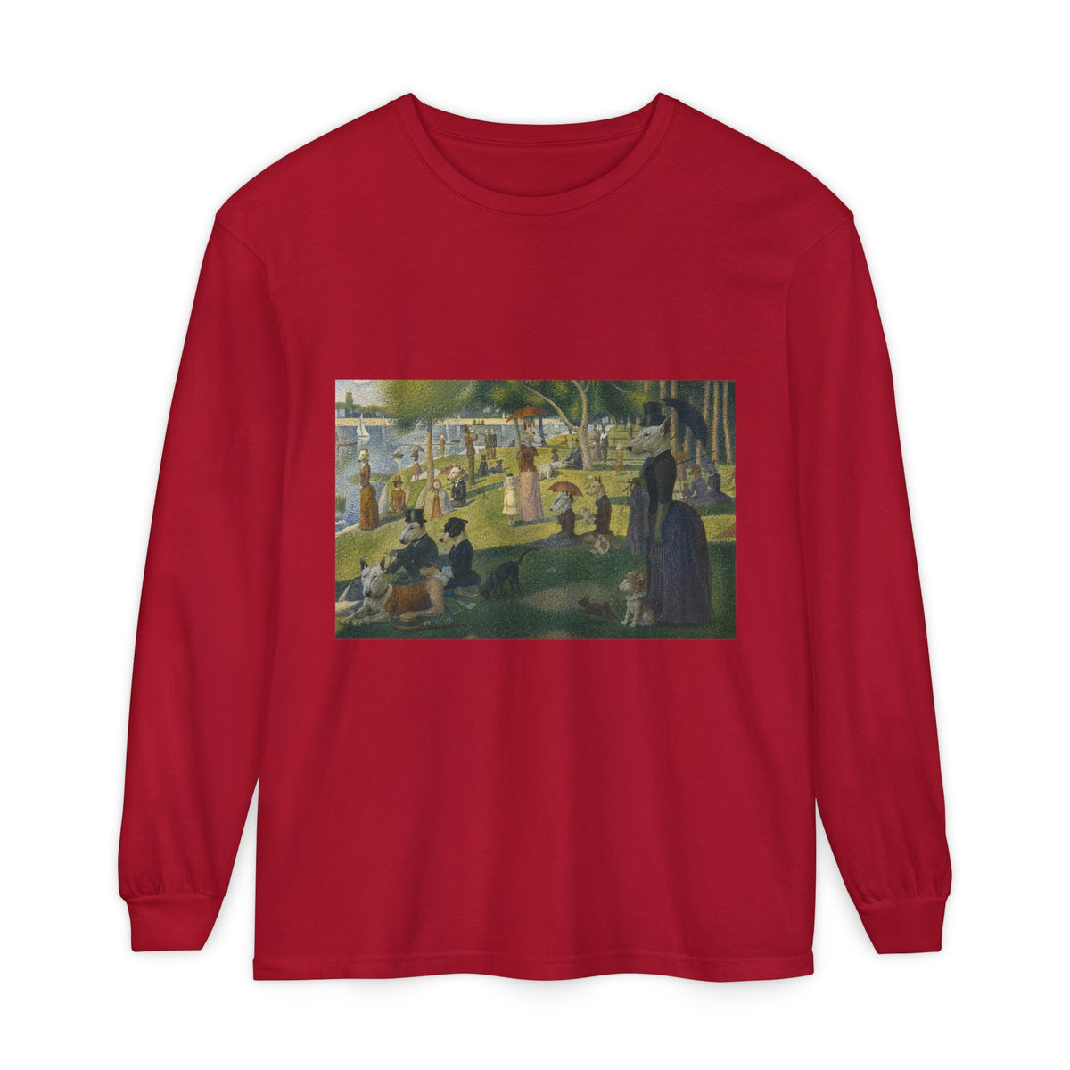 Bull Terrier A Sunday Afternoon on La Grande Jatte — after Georges Seurat, 1886 | Long Sleeve