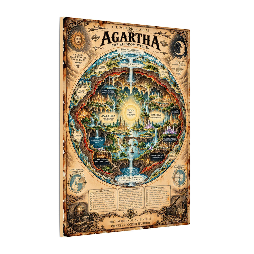 Agartha, The Forbidden Atlas Plate VI | Canvas