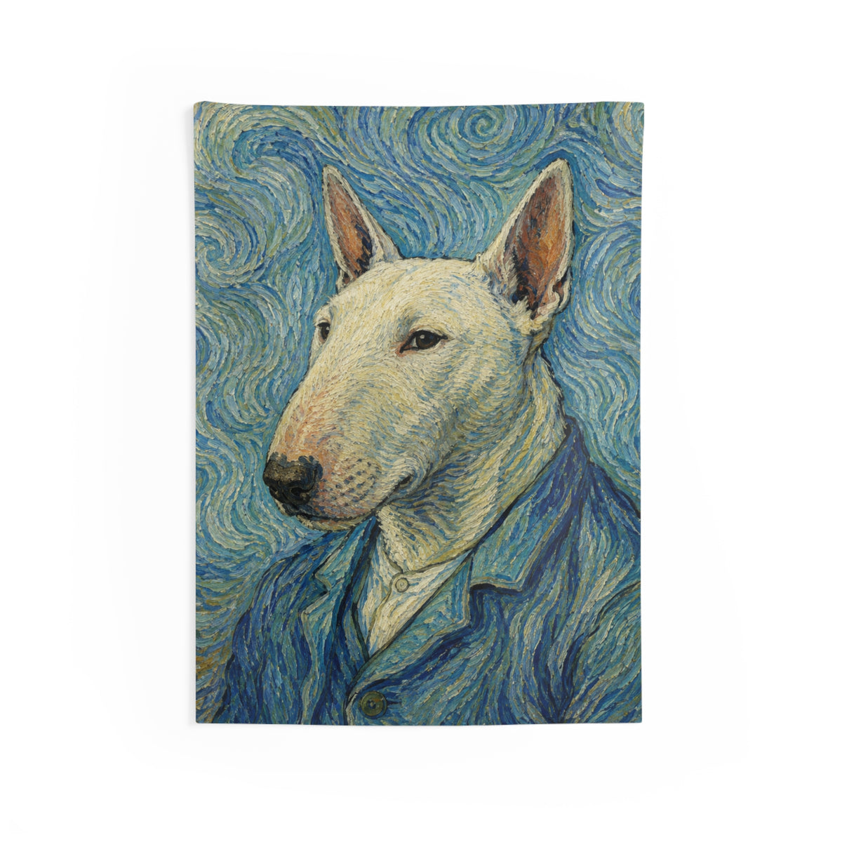 Bull Terrier Self-Portrait — after Vincent van Gogh, 1889 | Tapestry