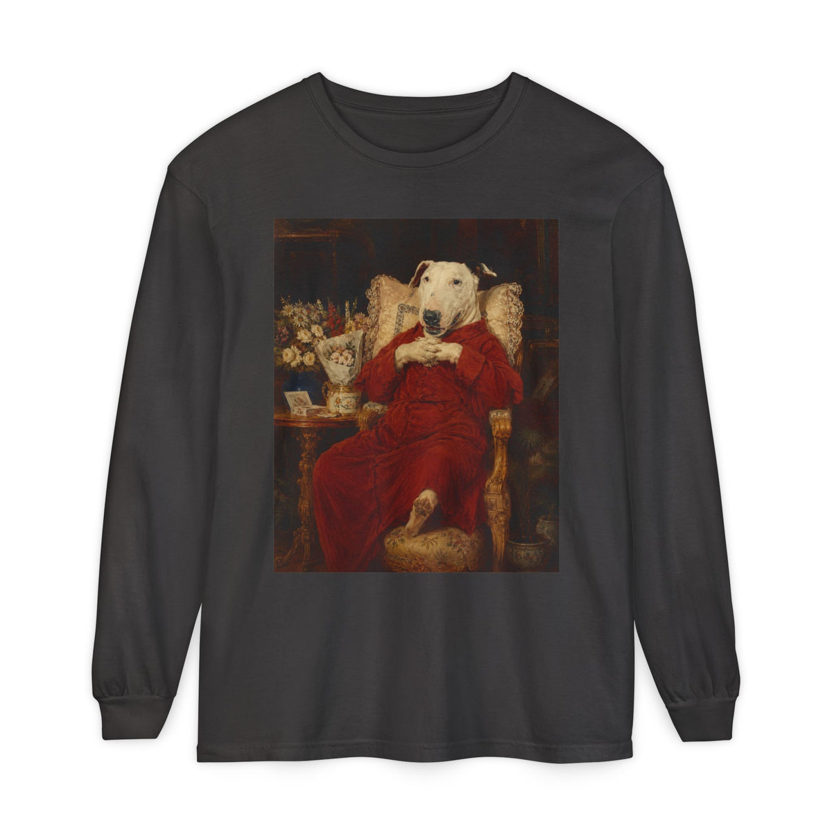 Bull Terrier A Happy Birthday — after Antonio Casanova y Estorach, c.1890 | Long Sleeve