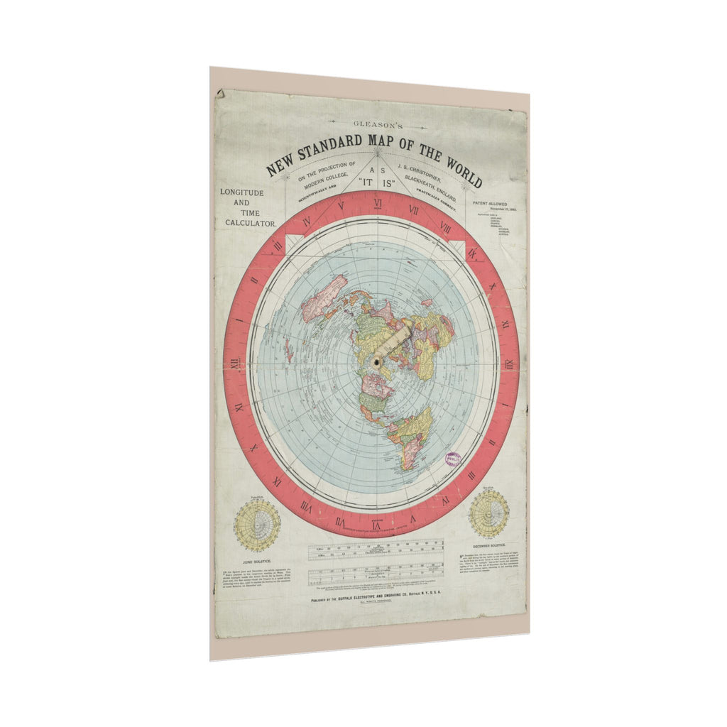 Gleason's New Standard Map of the World, 1892 | Poster