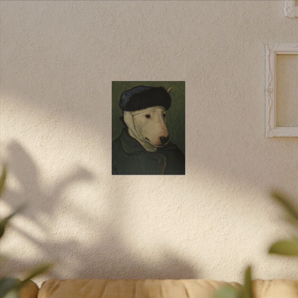 Bull Terrier Self-Portrait with Bandaged Ear — after Vincent van Gogh, 1889 | Canvas