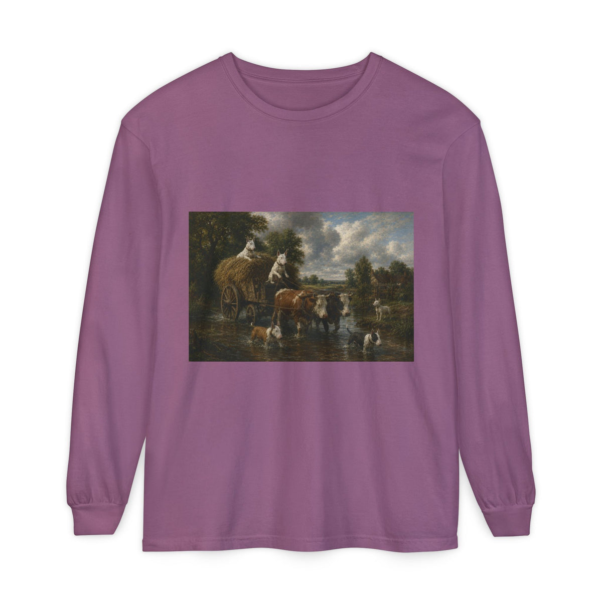 Bull Terrier The Hay Wain — after John Constable, 1821 | Long Sleeve