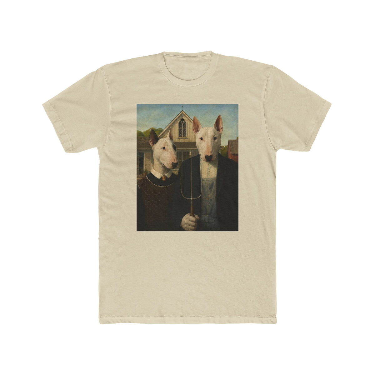 Bull Terrier American Gothic — after Grant Wood, 1930 | Tee