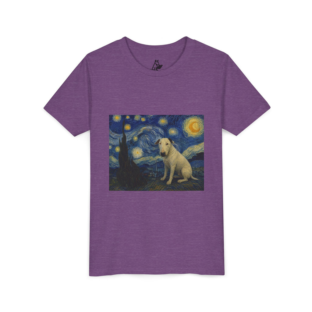 Bull Terrier The Starry Night — after Vincent van Gogh, 1889 | Youth Tee