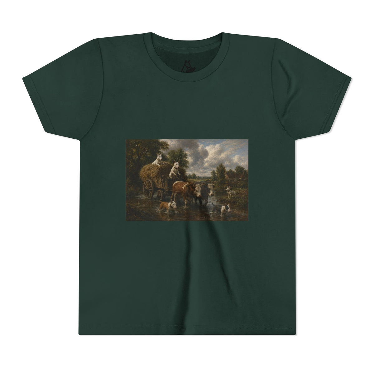 Bull Terrier The Hay Wain — after John Constable, 1821 | Youth Tee