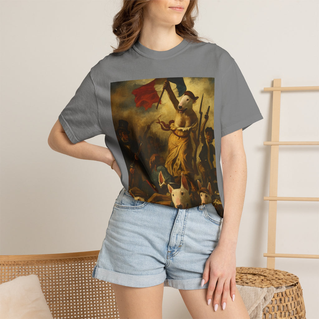 Bull Terrier Liberty Leading the People — after Eugene Delacroix, 1830 | Garment-Dyed Tee