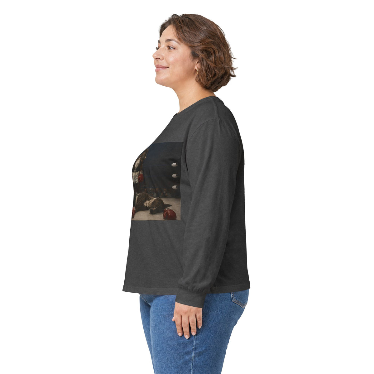 Bull Terrier Mona Lisa — after Leonardo da Vinci, c.1503 | Long Sleeve