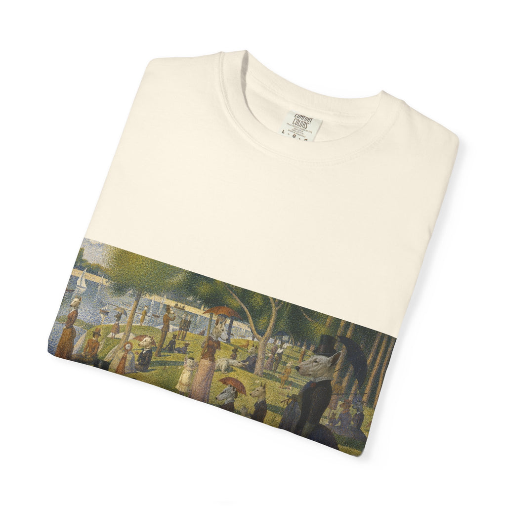 Bull Terrier A Sunday Afternoon on La Grande Jatte — after Georges Seurat, 1886 | Garment-Dyed Tee