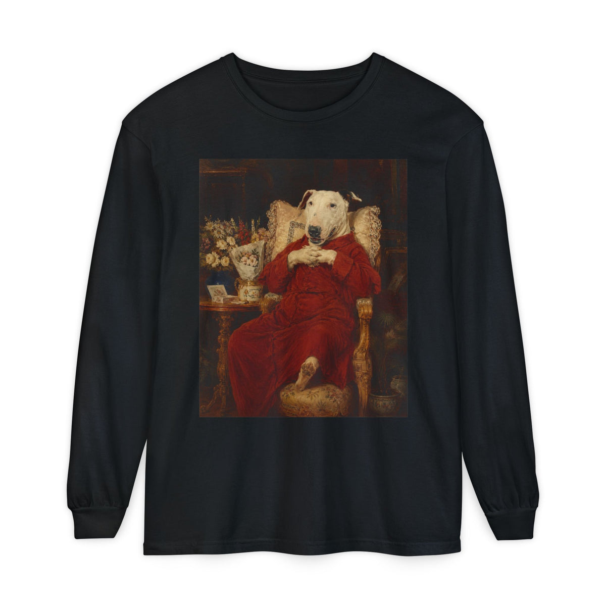Bull Terrier A Happy Birthday — after Antonio Casanova y Estorach, c.1890 | Long Sleeve