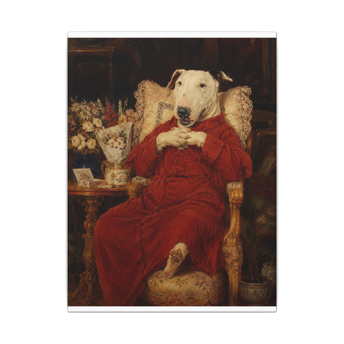 Bull Terrier A Happy Birthday — after Antonio Casanova y Estorach, c.1890 | Canvas