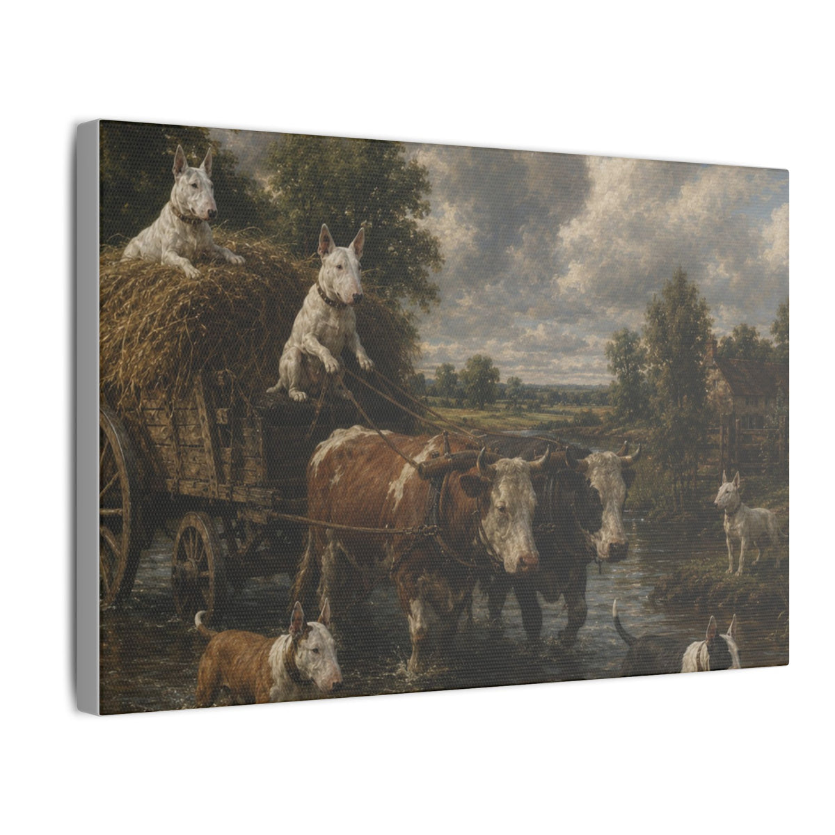 Bull Terrier The Hay Wain — after John Constable, 1821 | Canvas