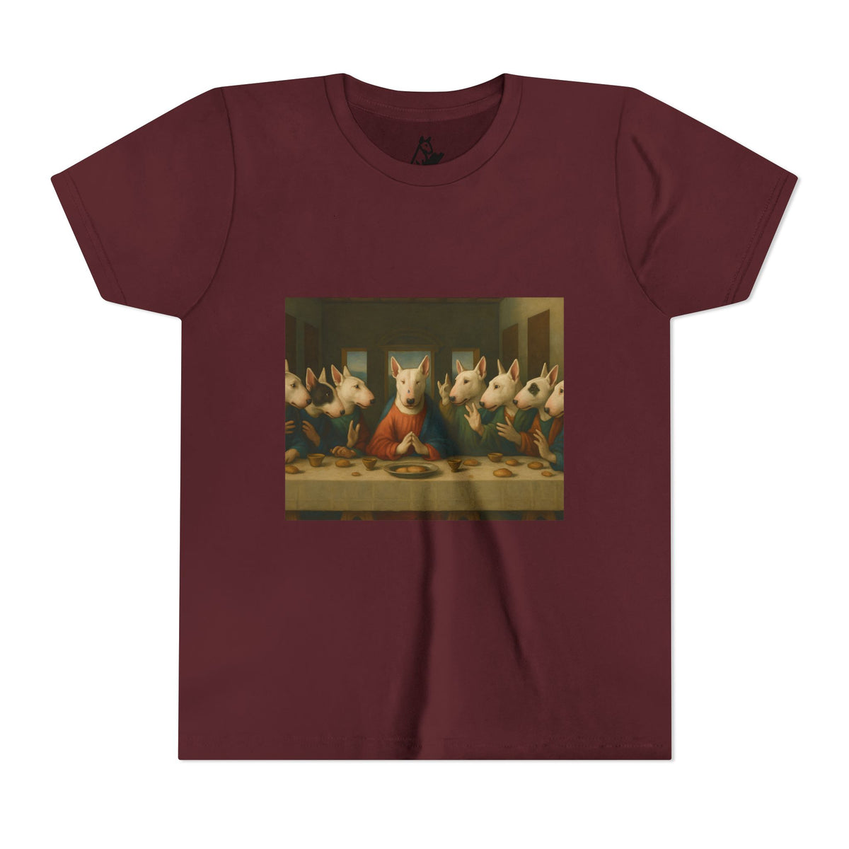 Bull Terrier The Last Supper — after Leonardo da Vinci, 1498 | Youth Tee