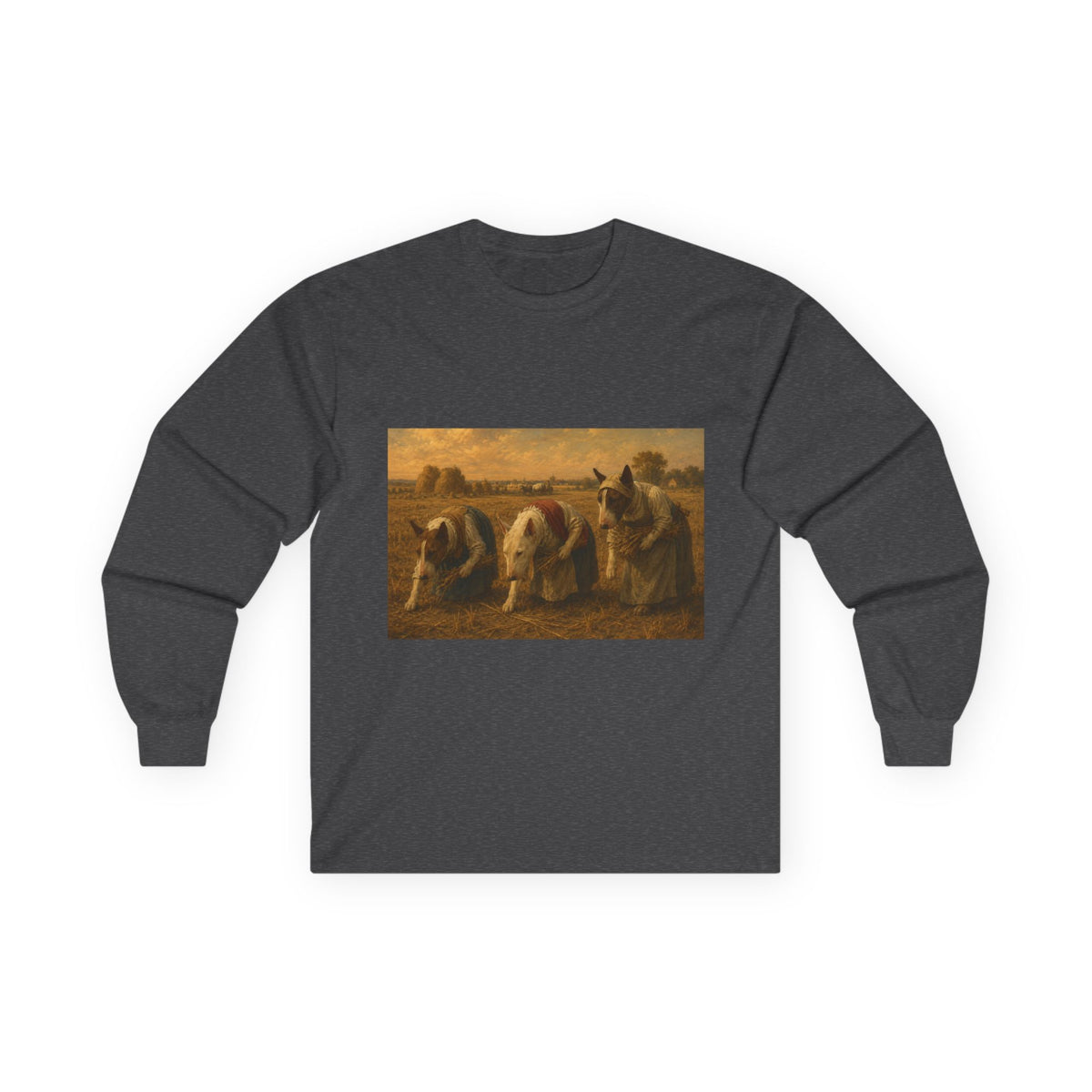 Bull Terrier The Gleaners — after Jean-Francois Millet, 1857 | Long Sleeve