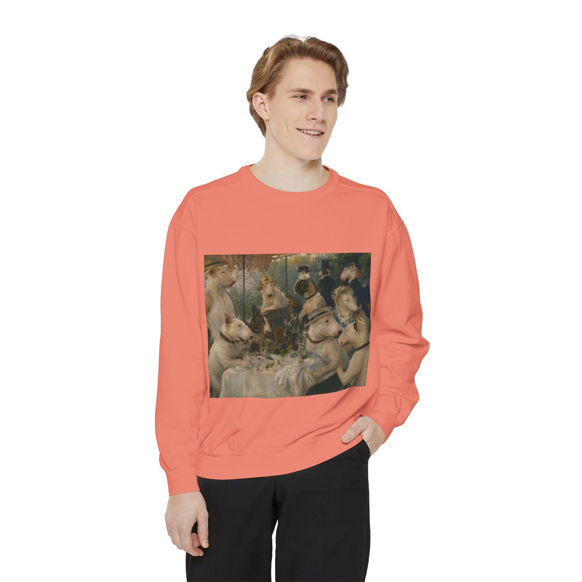 Bull Terrier Luncheon of the Boating Party — after Pierre-Auguste Renoir, 1881 | Crewneck
