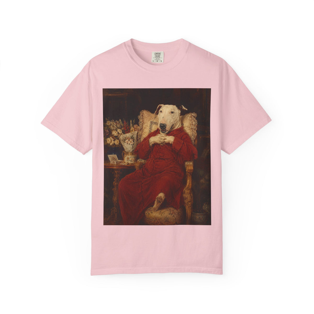 Bull Terrier A Happy Birthday — after Antonio Casanova y Estorach, c.1890 | Garment-Dyed Tee