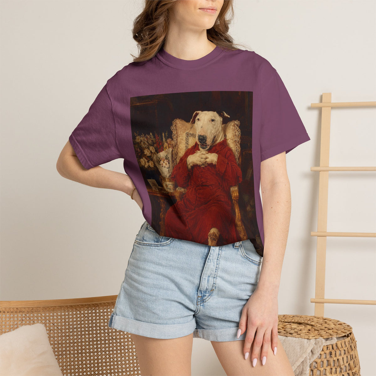 Bull Terrier A Happy Birthday — after Antonio Casanova y Estorach, c.1890 | Garment-Dyed Tee