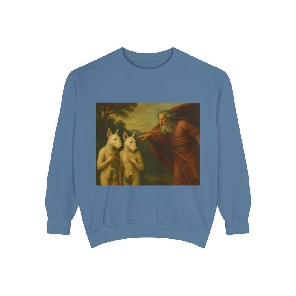 Bull Terrier The Rebuke of Adam and Eve — after Domenichino, 1626 | Crewneck