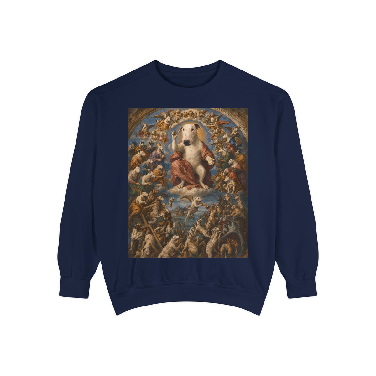 Bull Terrier The Last Judgement — after Michelangelo, 1541 | Crewneck