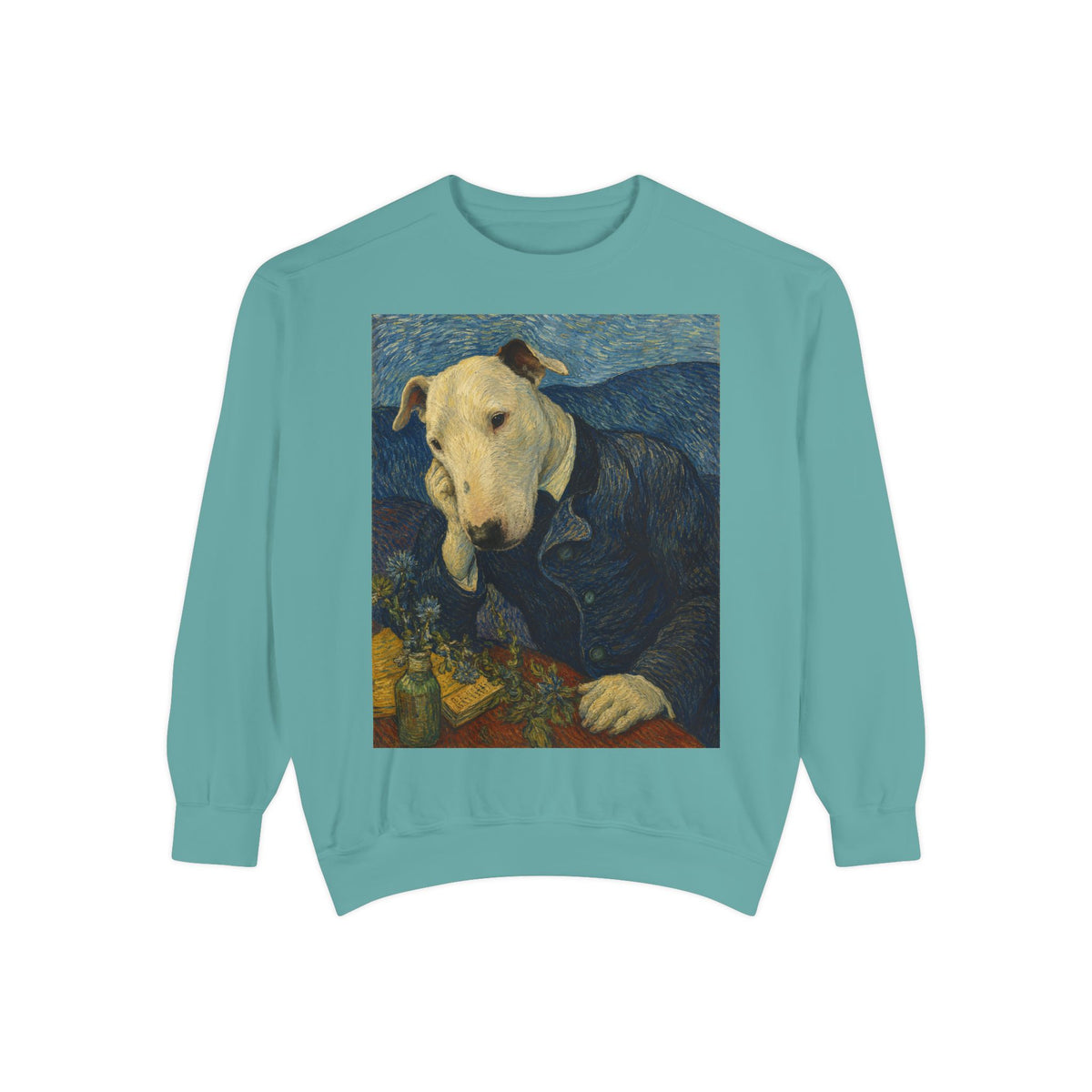 Bull Terrier Portrait of Doctor Gachet — after Vincent van Gogh, 1890 | Crewneck