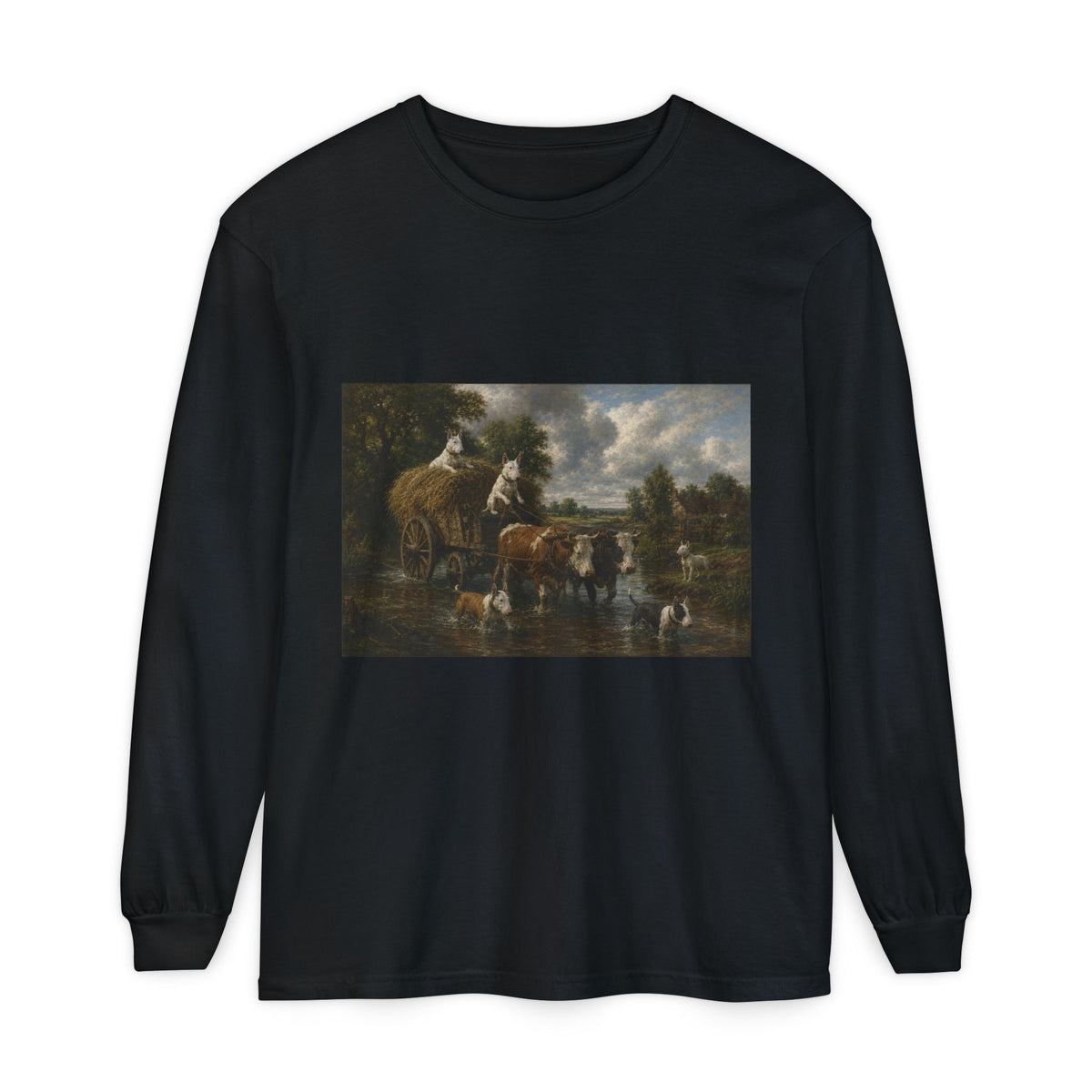 Bull Terrier The Hay Wain — after John Constable, 1821 | Long Sleeve