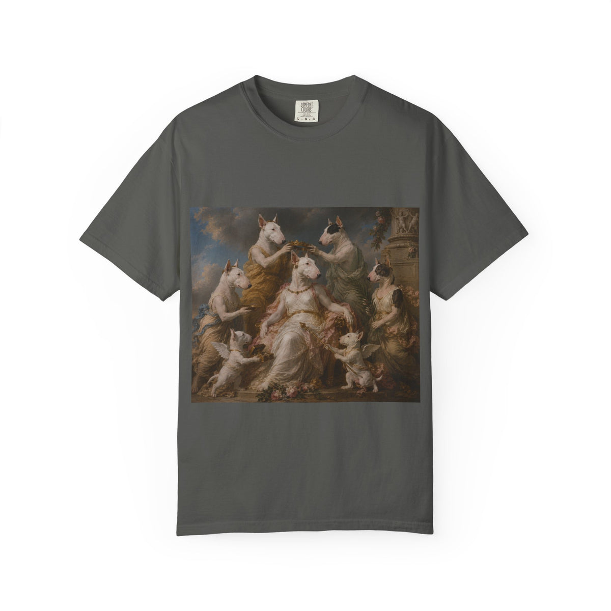 Bull Terrier Themire Crowned by the Graces — after the Sevres Manufactory, 1777 | Garment-Dyed Tee