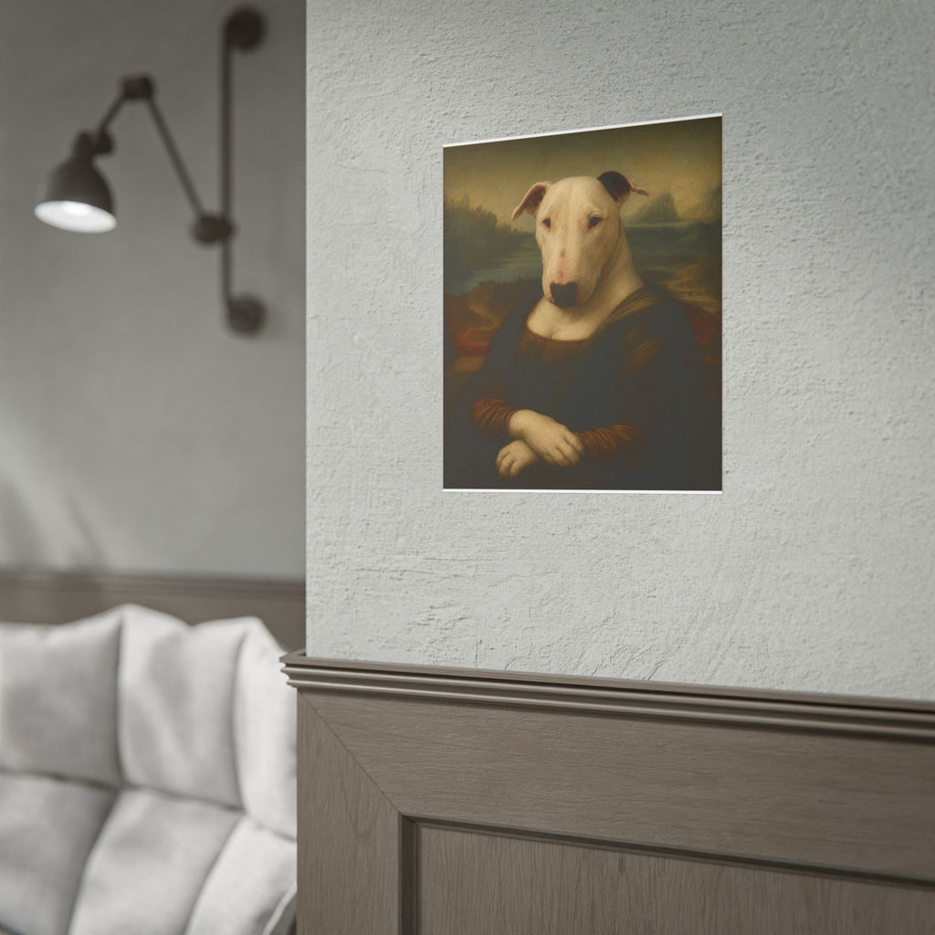 Bull Terrier Mona Lisa — after Leonardo da Vinci, c.1503 | Poster