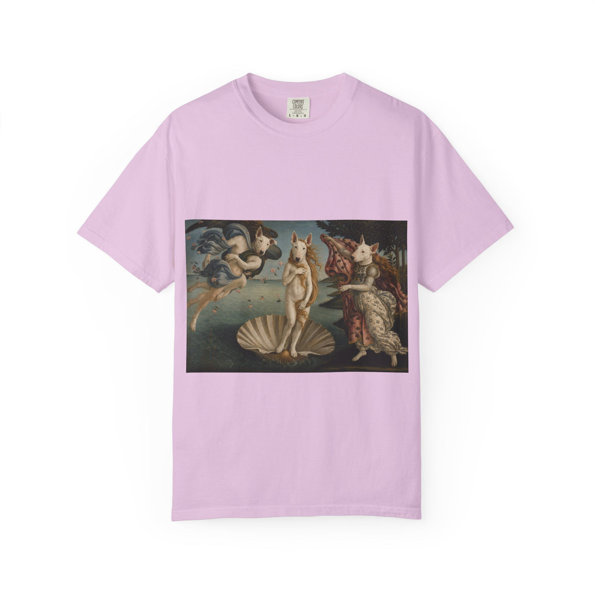 Bull Terrier The Birth of Venus — after Sandro Botticelli, c.1485 | Garment-Dyed Tee