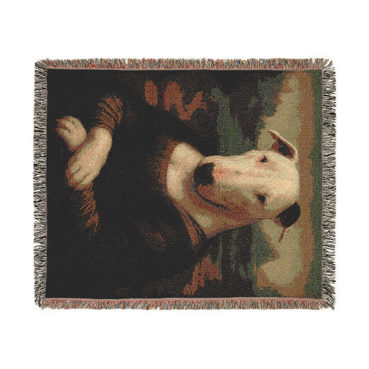 Bull Terrier Mona Lisa — after Leonardo da Vinci, c.1503 | Blanket