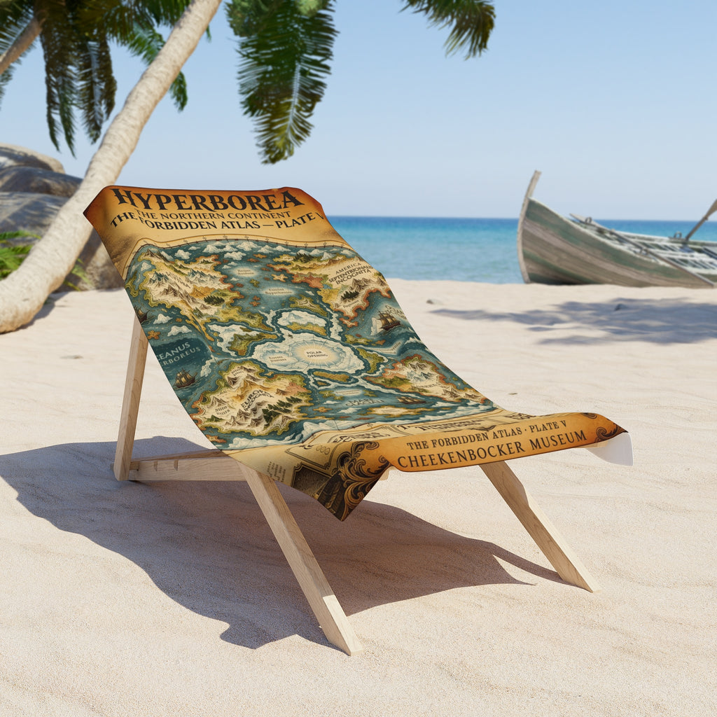 Hyperborea, The Forbidden Atlas Plate V | Beach Towel