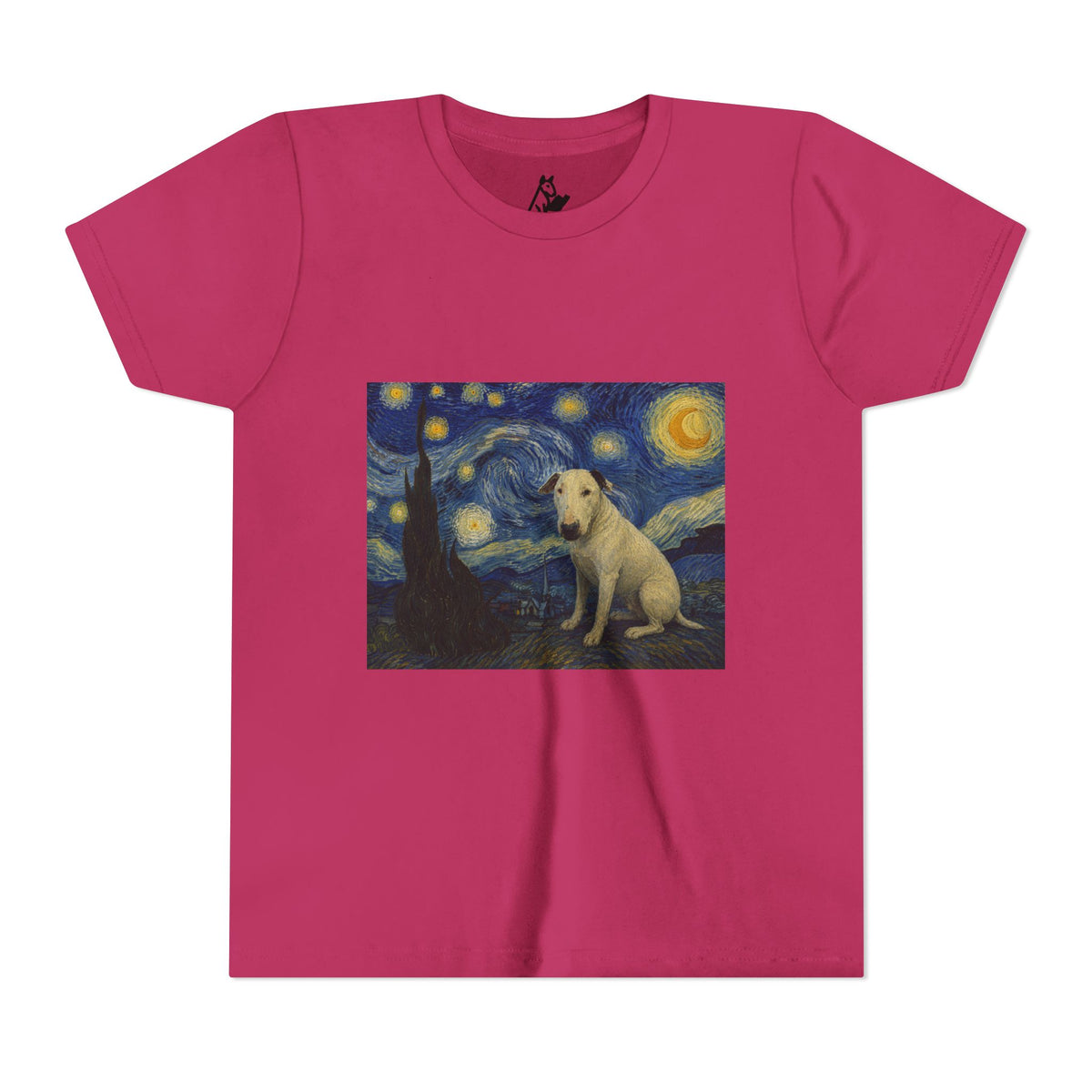 Bull Terrier The Starry Night — after Vincent van Gogh, 1889 | Youth Tee
