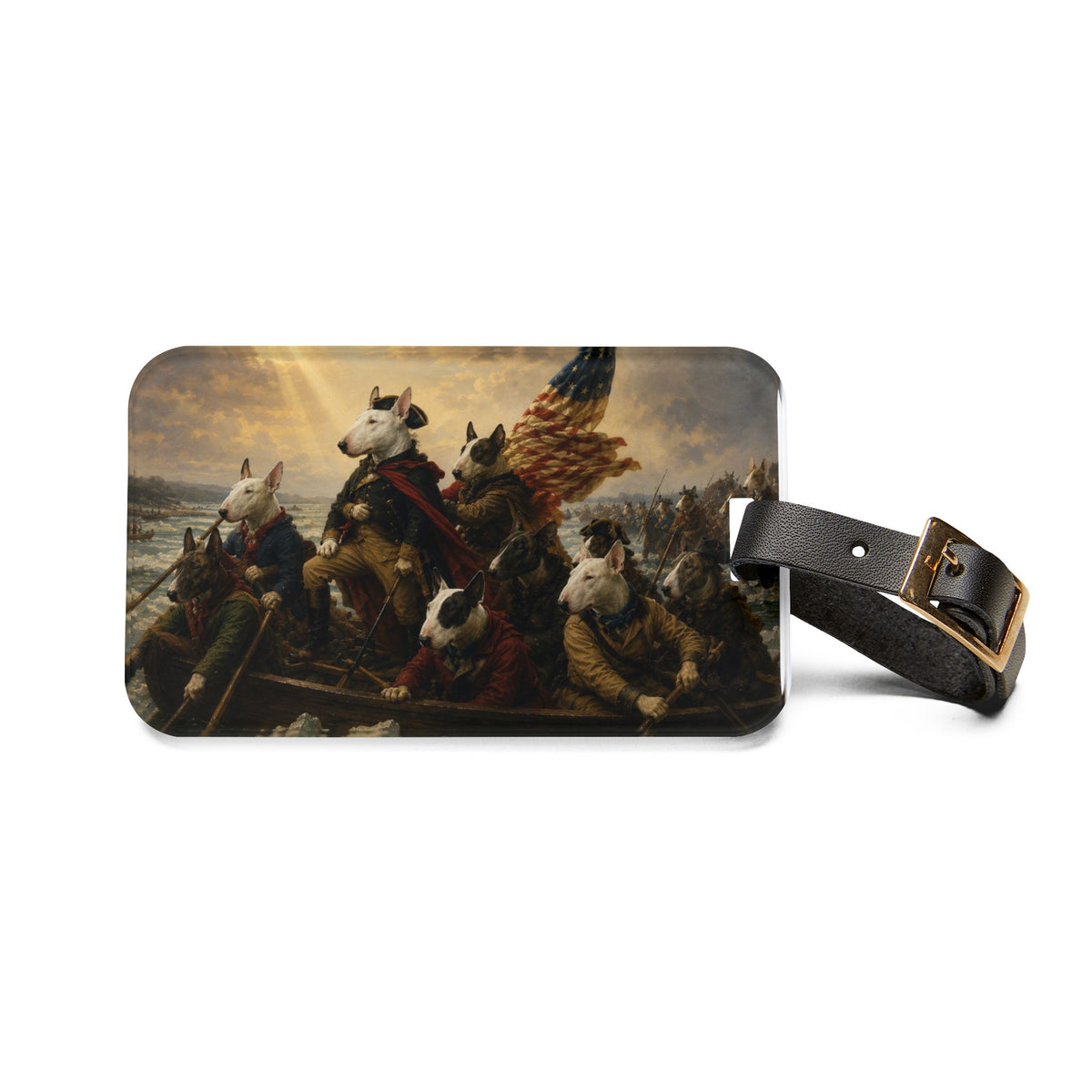 Bull Terrier Washington Crossing the Delaware — after Emanuel Leutze, 1851 | Luggage Tag