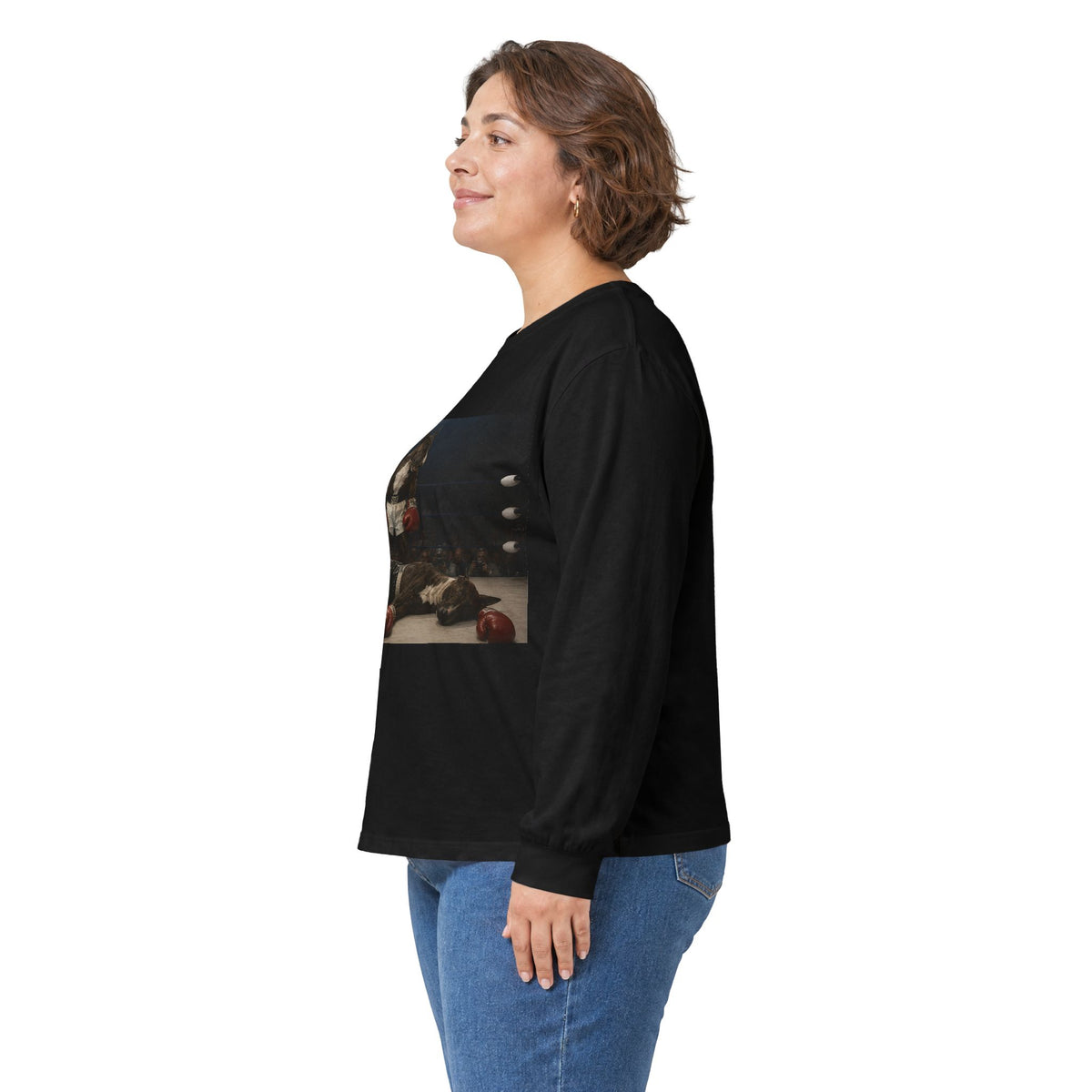 Bull Terrier Mona Lisa — after Leonardo da Vinci, c.1503 | Long Sleeve