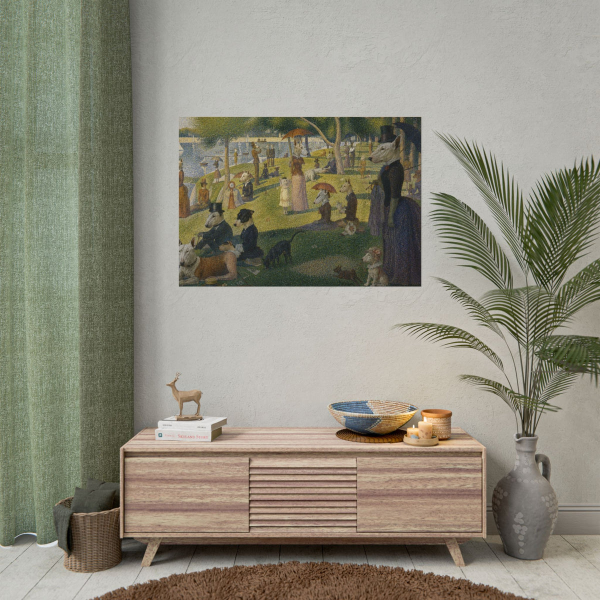 Bull Terrier A Sunday Afternoon on La Grande Jatte — after Georges Seurat, 1886 | Print