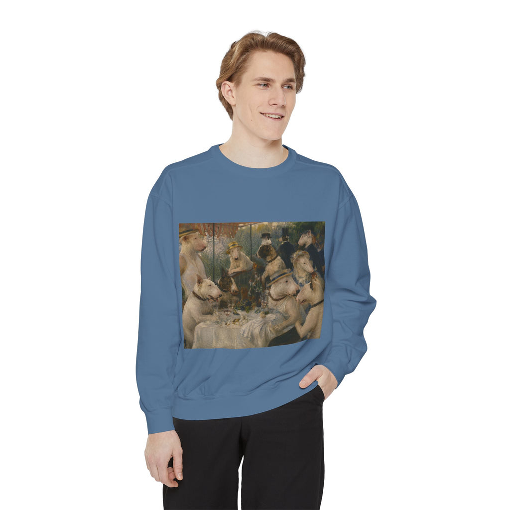 Bull Terrier Luncheon of the Boating Party — after Pierre-Auguste Renoir, 1881 | Crewneck