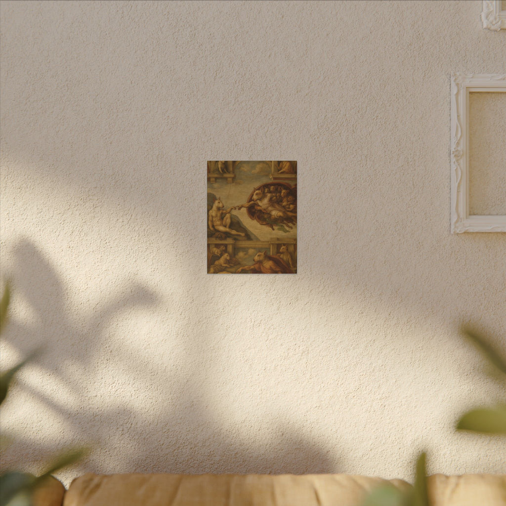Bull Terrier The Creation of Adam — after Michelangelo, 1512 | Canvas