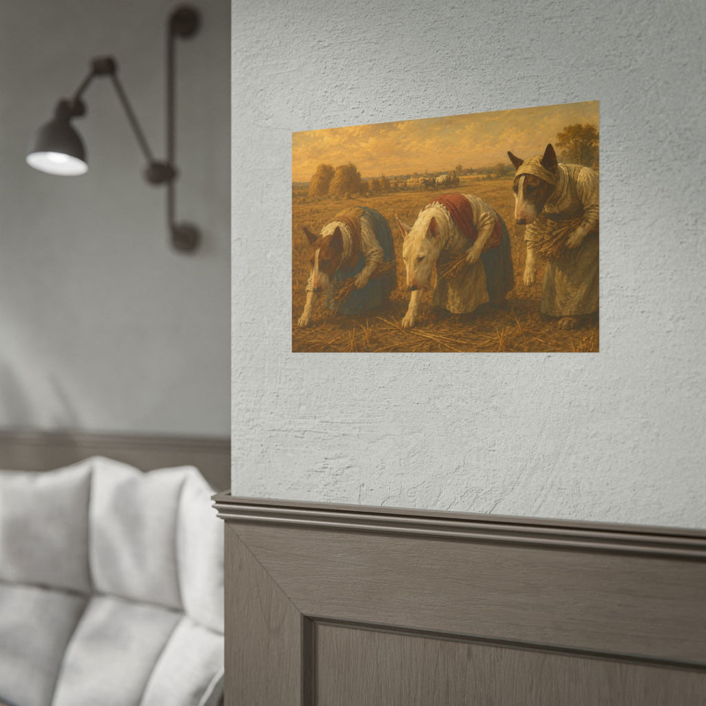 Bull Terrier The Gleaners — after Jean-Francois Millet, 1857 | Poster